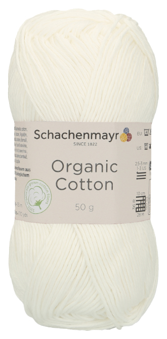 фото Пряжа schachenmayr 9807376 organic cotton sustainable (00001, white)