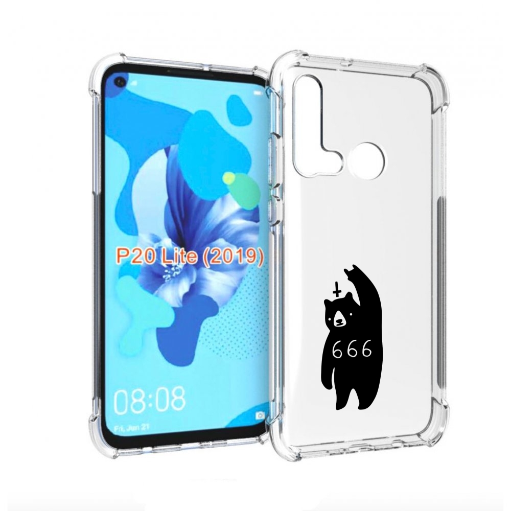 

Чехол бампер MyPads медведь 666 для Huawei P20 Lite (2019)., Прозрачный, Tocco