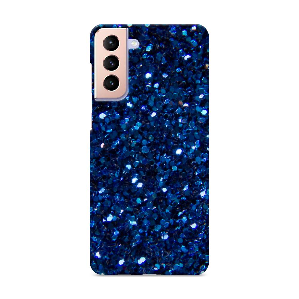 

Пластиковый чехол "Синие блестки рисунок" на Samsung Galaxy S21 +
