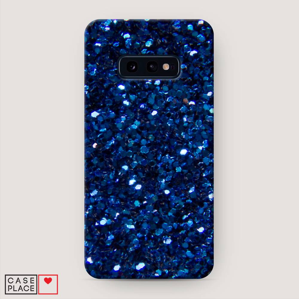 

Пластиковый чехол "Синие блестки рисунок" на Samsung Galaxy S10E