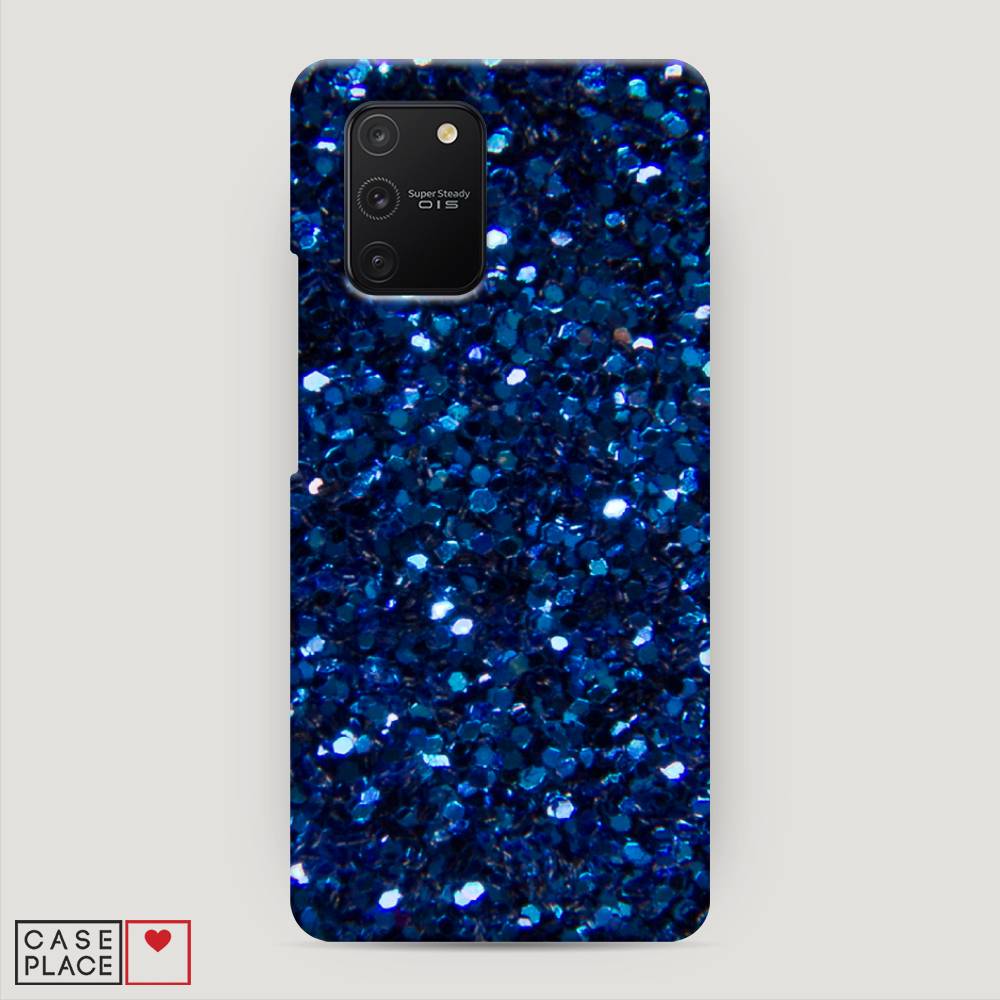 

Пластиковый чехол "Синие блестки рисунок" на Samsung Galaxy S10 Lite