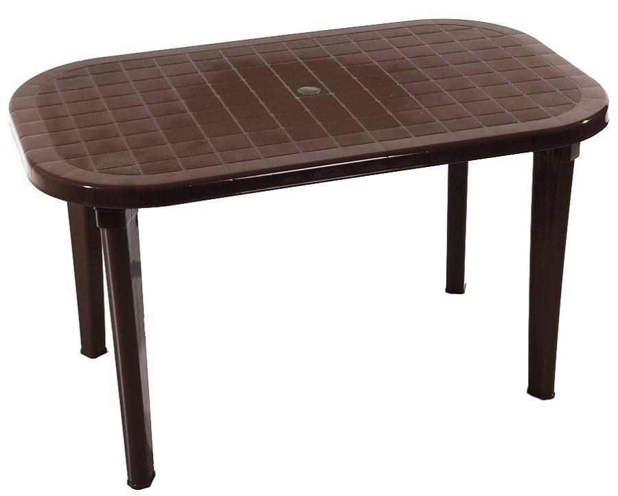 Стол для дачи обеденный Элластик-пласт Сп2-мт003 Шоколад 138х83х74 см