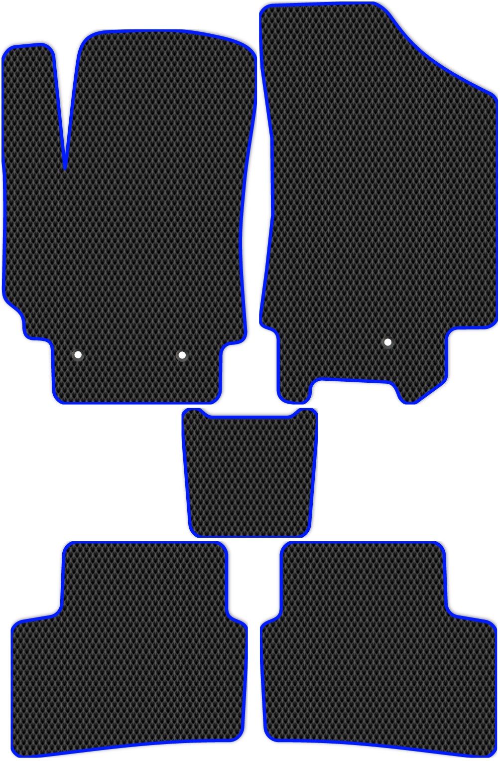 

Коврики ЭВА в салон для Hyundai Creta 1 (GS) 2015 - Н.В., 5 шт. черный, синий кант, 2445-S5YLT-H