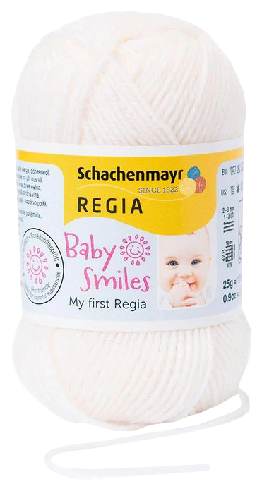 

Пряжа для вязания Regia 9801296 My first Regia (01002), Белый, My first Regia