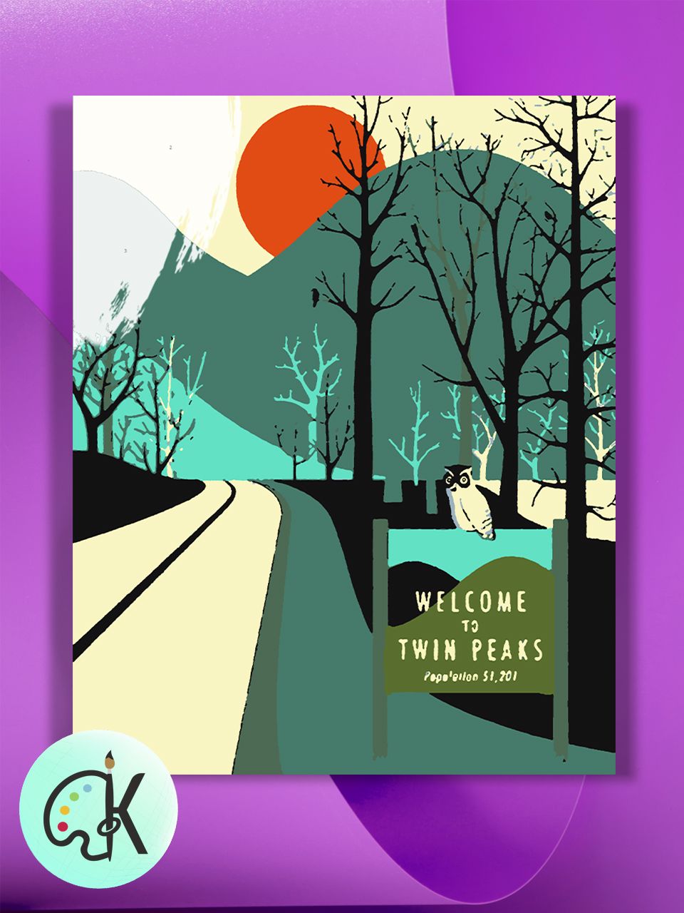 

Картина по номерам на холсте Культура Цвета Твин Пикс - Welcome to Twin Peaks, 40 х 50 см, Твин Пикс - Welcome to Twin Peaks