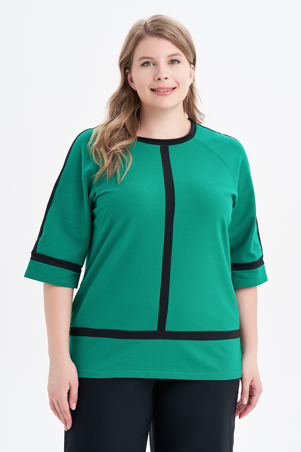 Блуза женская OLSI 2310017 зеленая 58 RU
