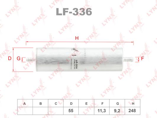 

Фильтр топливный LYNXAUTO lf336