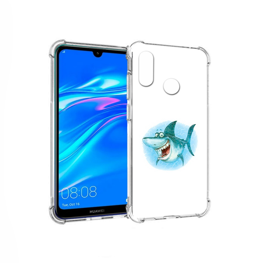 

Чехол MyPads Tocco для Huawei Y9 веселая акула (PT227091.35.261), Прозрачный, Tocco