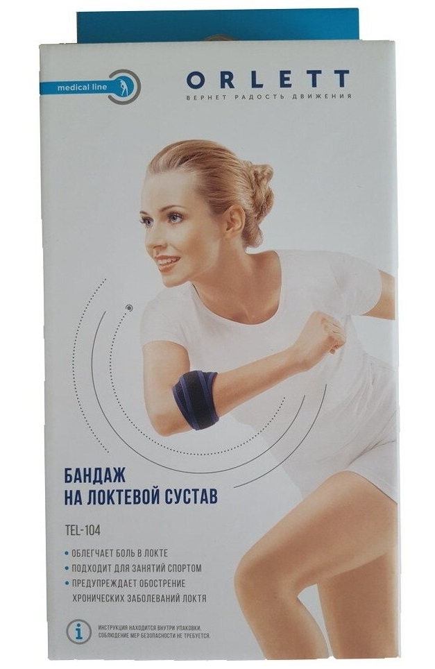

Бандаж на локтевой сустав Orlett TEL-104 2 поколение неопреновый, Черный, TEL-104 2G