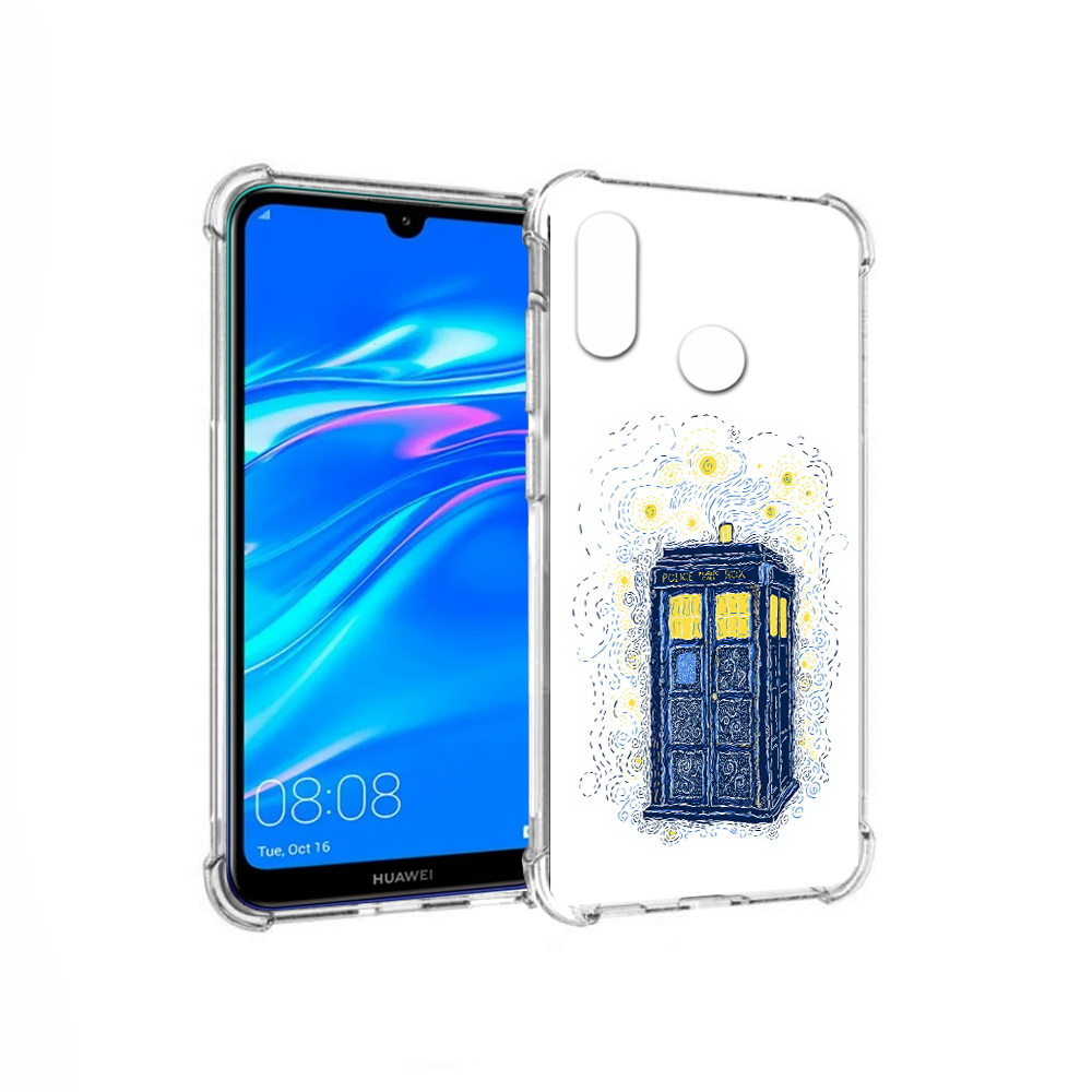 

Чехол MyPads Tocco для Huawei Y9 будка рисунок (PT227091.35.249), Прозрачный, Tocco