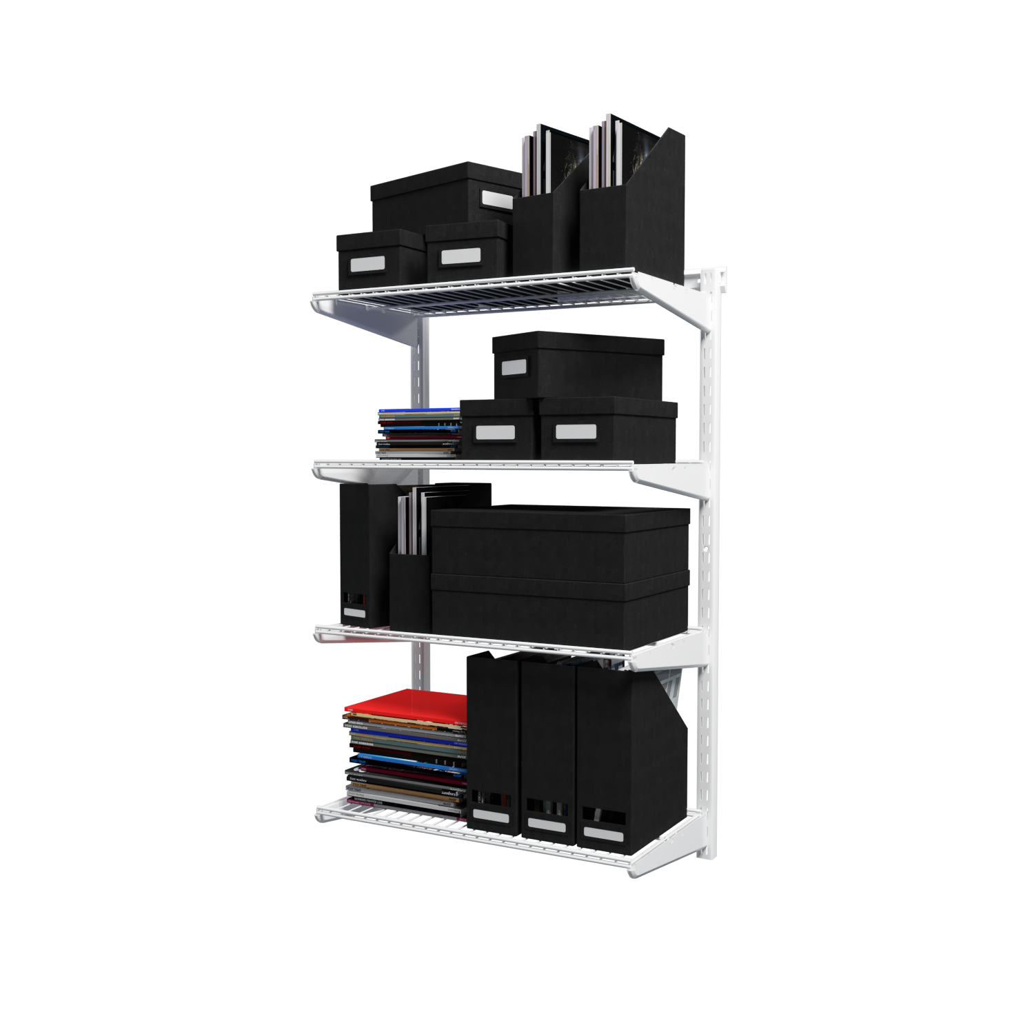 Гардеробная система Титан-GS Навесной стеллаж 600 белый 350