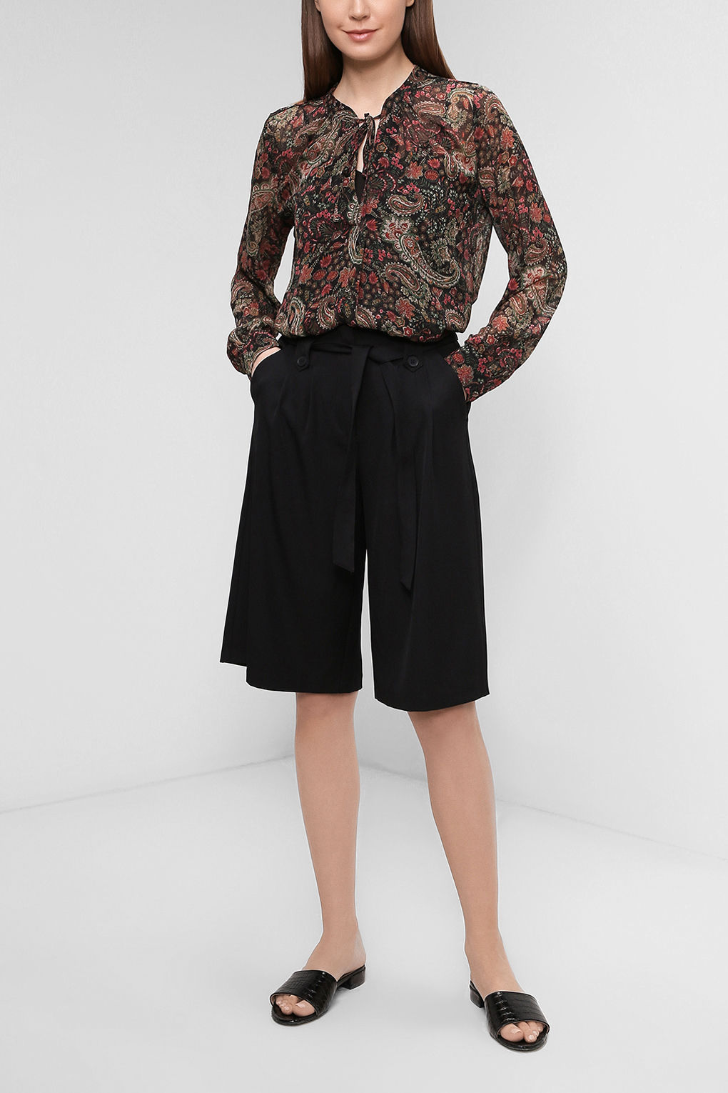 Блуза женская Esprit Collection 120EO1F317 черная 42