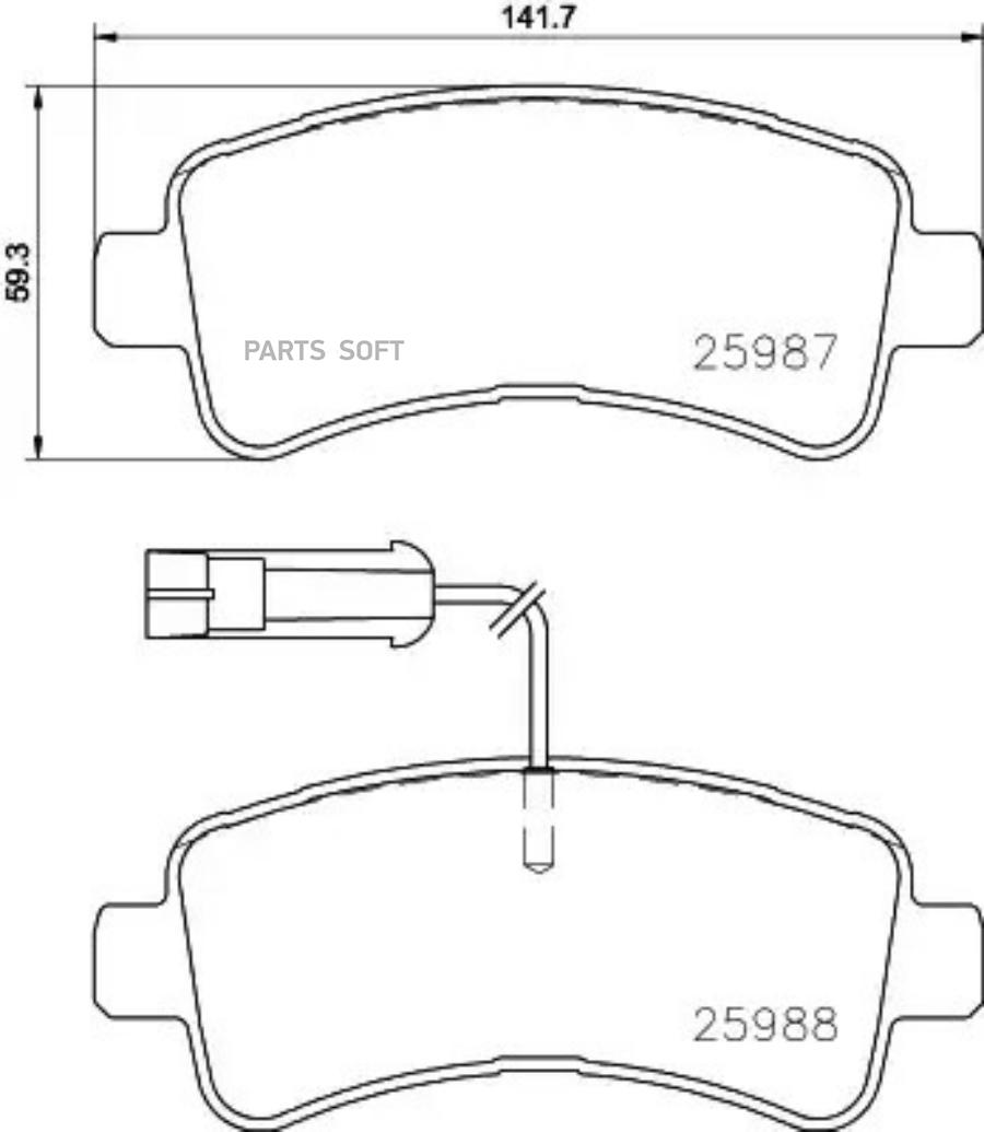 

Тормозные колодки brembo P61130