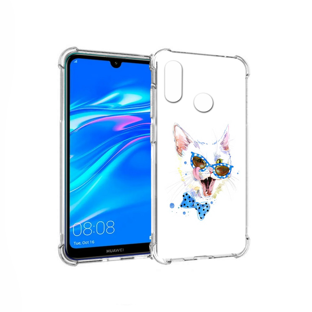 

Чехол MyPads Tocco для Huawei Y9 белый кот (PT227091.35.229), Прозрачный, Tocco