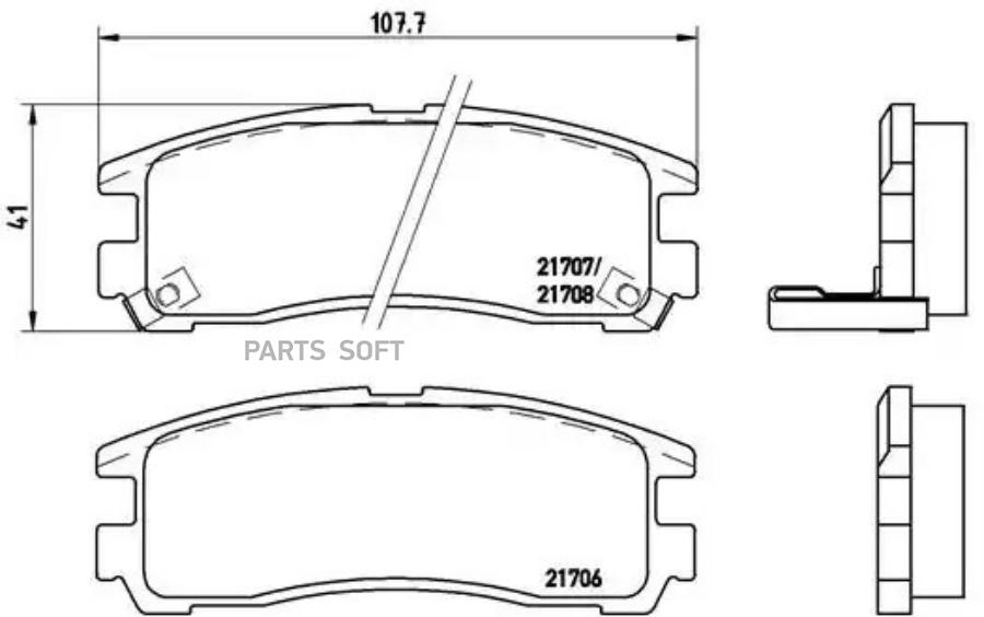 

Тормозные колодки brembo P54012