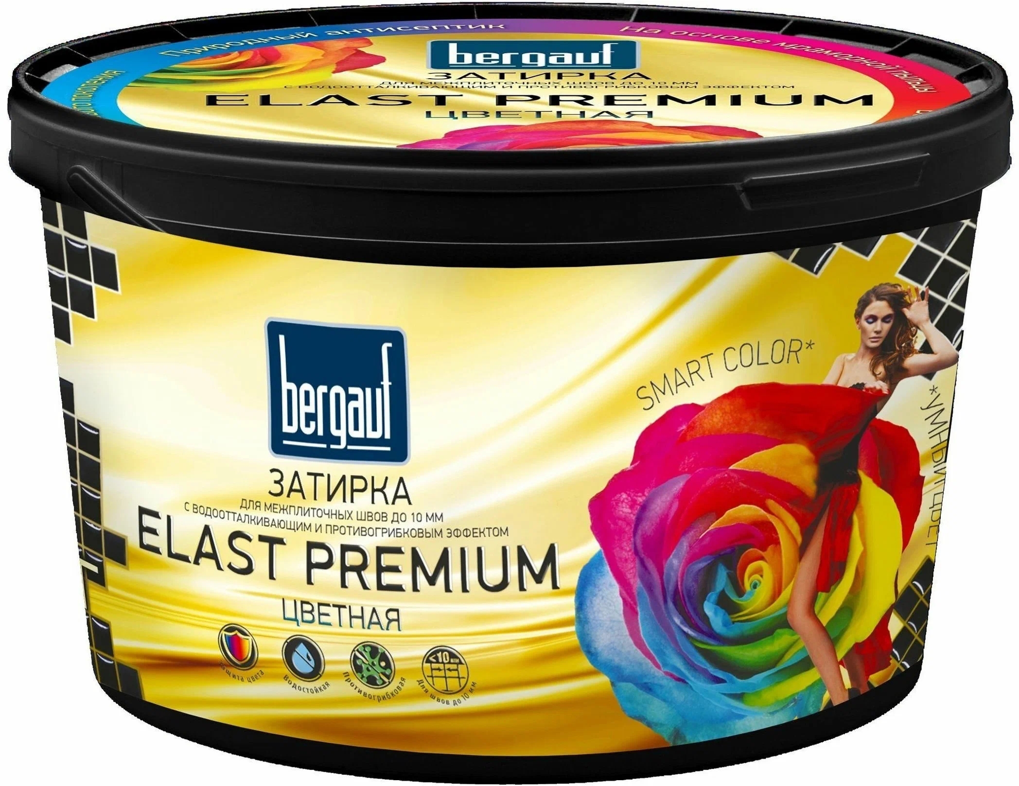 Затирка Bergauf Elast Premium графит, 2 кг