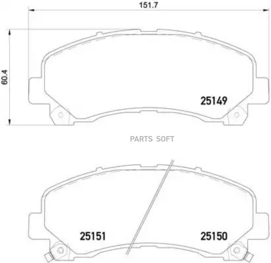

Тормозные колодки brembo P34007