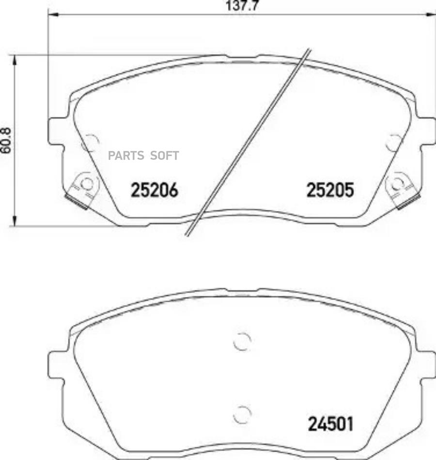 

Тормозные колодки brembo P30093