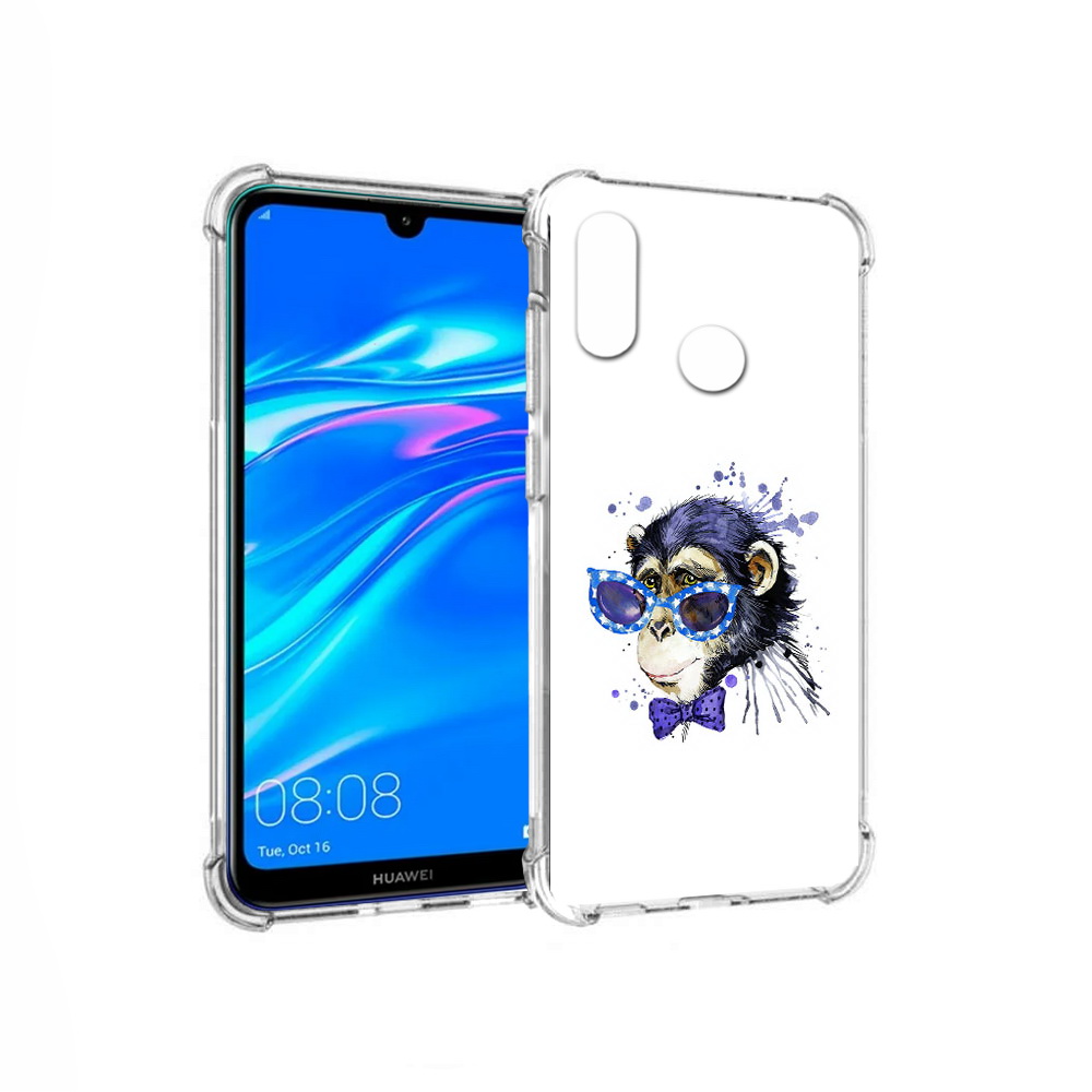 

Чехол MyPads Tocco для Huawei Y9 акварельная обезьяна (PT227091.35.216), Прозрачный, Tocco