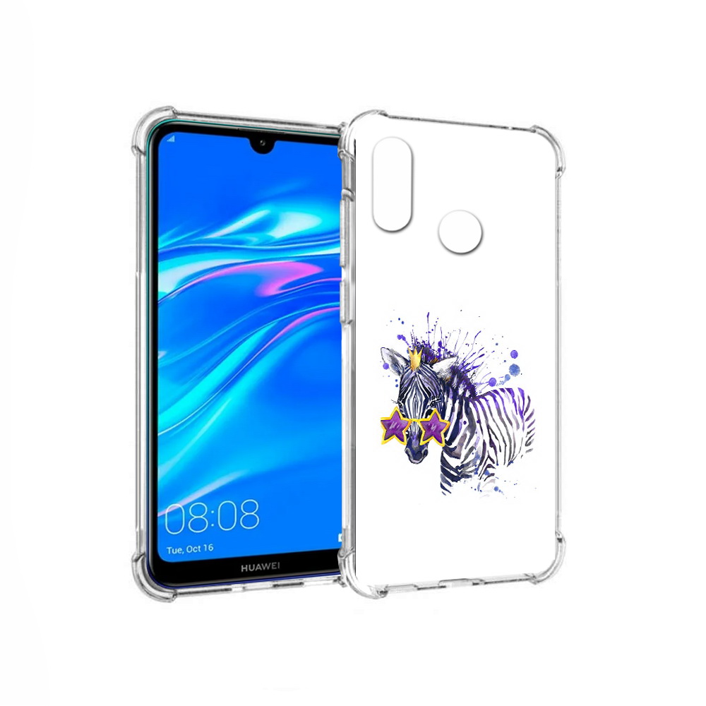 

Чехол MyPads Tocco для Huawei Y9 акварельная зебра (PT227091.35.215), Прозрачный, Tocco