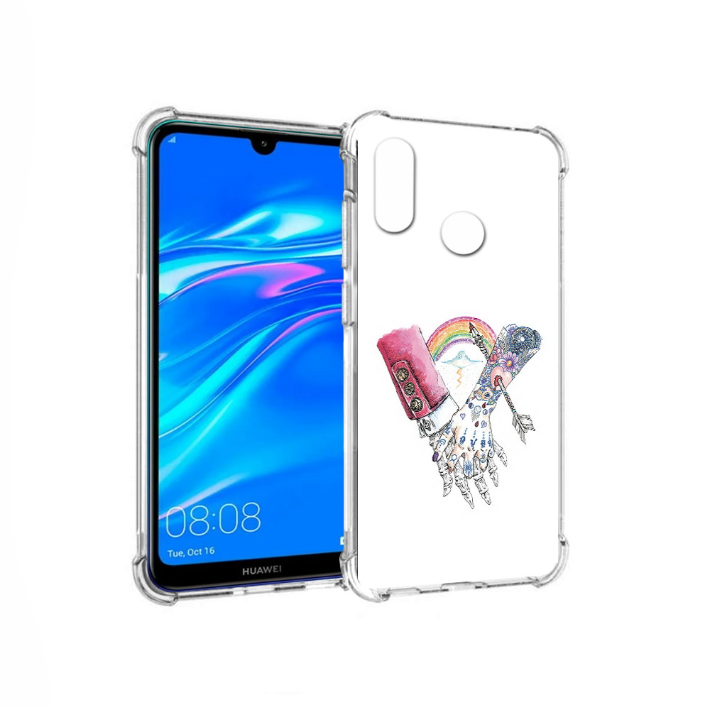 

Чехол MyPads Tocco для Huawei Y9 абстракция руки в татуировках (PT227091.35.212), Прозрачный, Tocco