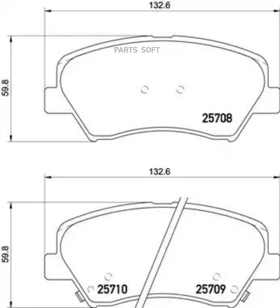 

Тормозные колодки brembo P30073
