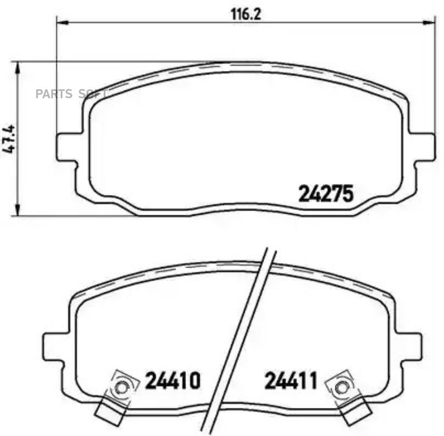 

Тормозные колодки brembo P30032