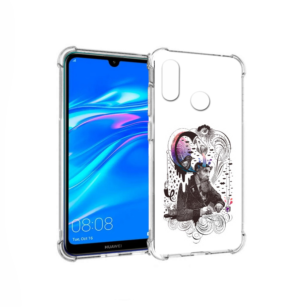 

Чехол MyPads Tocco для Huawei Y9 абстракция думающий мужчина (PT227091.35.210), Прозрачный, Tocco