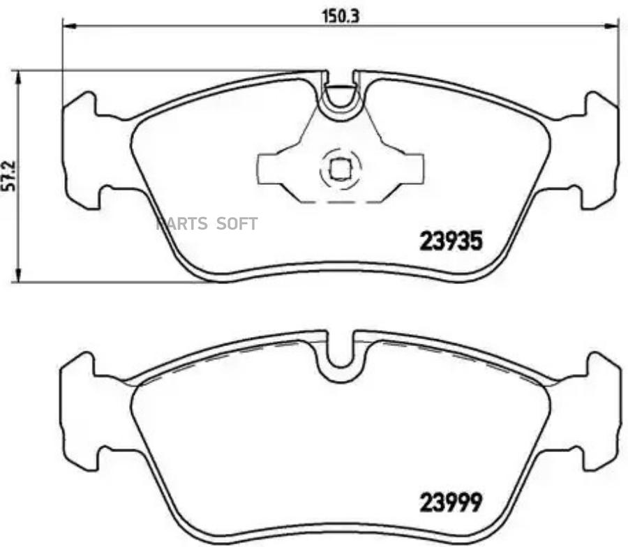 

Тормозные колодки brembo P06035