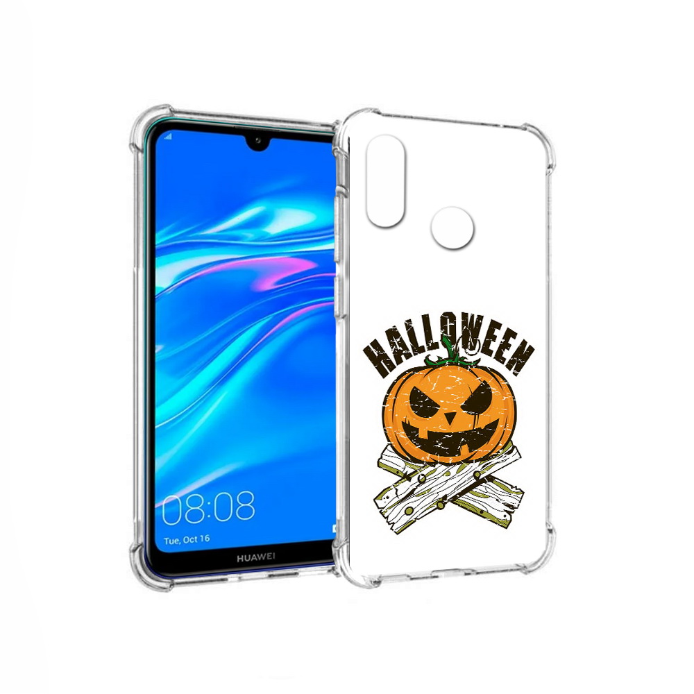 

Чехол MyPads Tocco для Huawei Y9 Хэллоуин доски тыква (PT227091.35.194), Прозрачный, Tocco