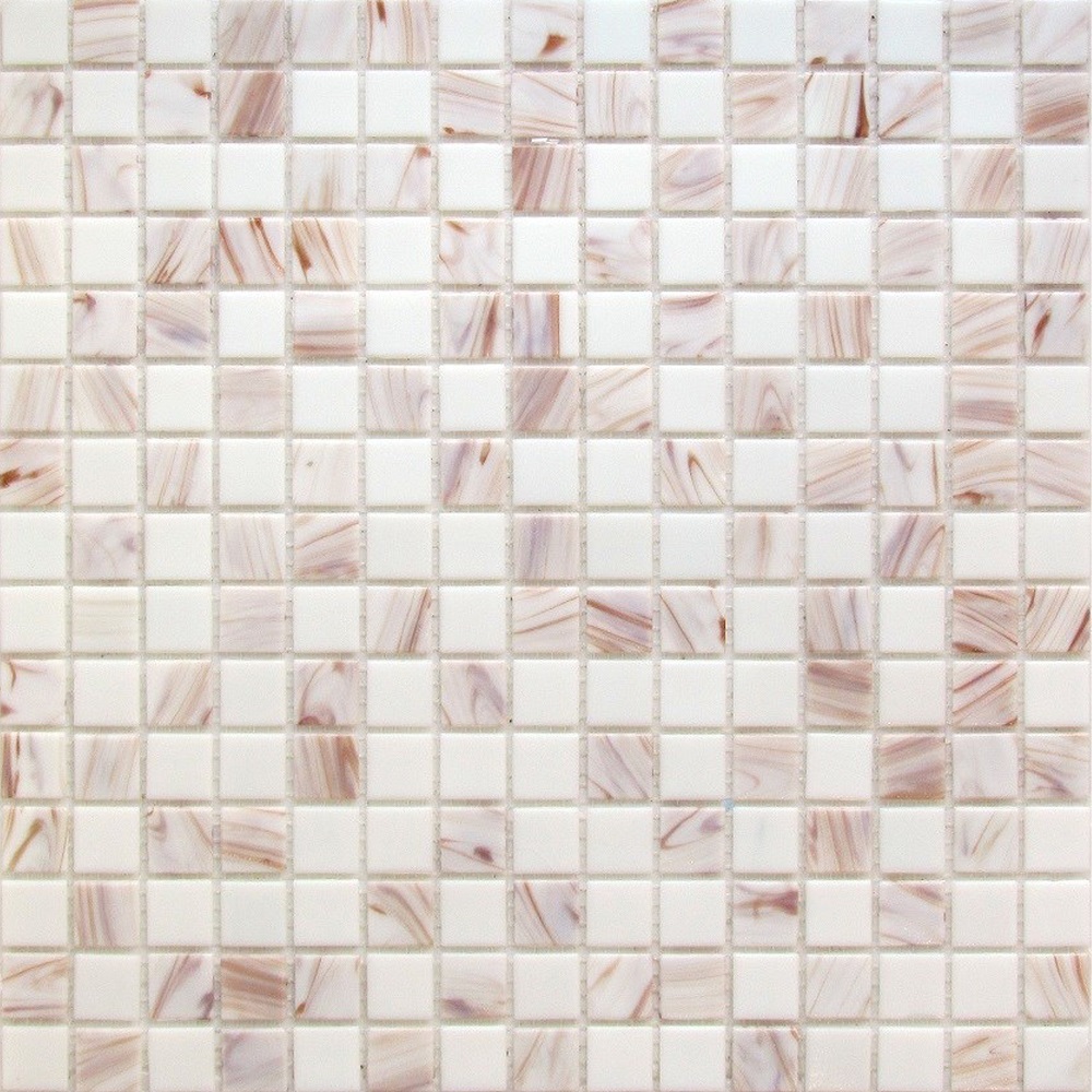 фото Плитка мозаика bonaparte diva стекло 32,7 х 32,7 см белый микс с авантюрином