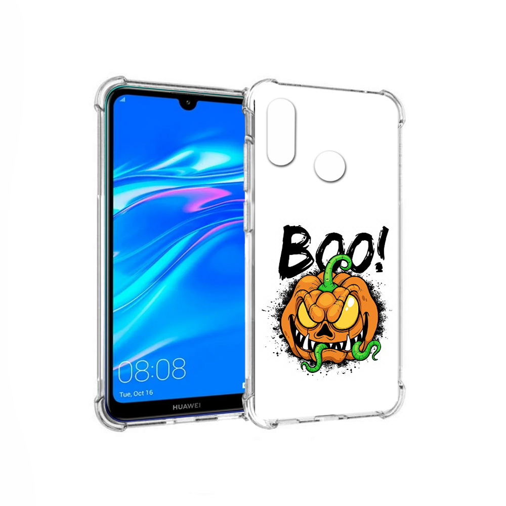 

Чехол MyPads Tocco для Huawei Y9 Хэллоуин бу (PT227091.35.193), Прозрачный, Tocco