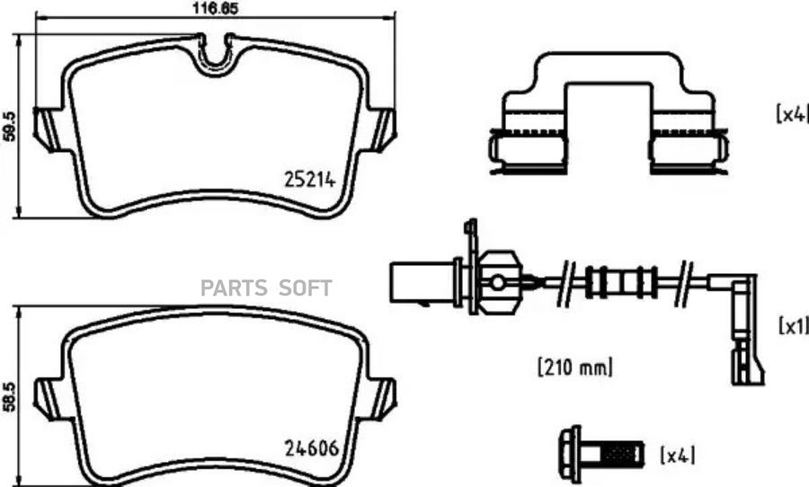 

Тормозные колодки brembo P85150