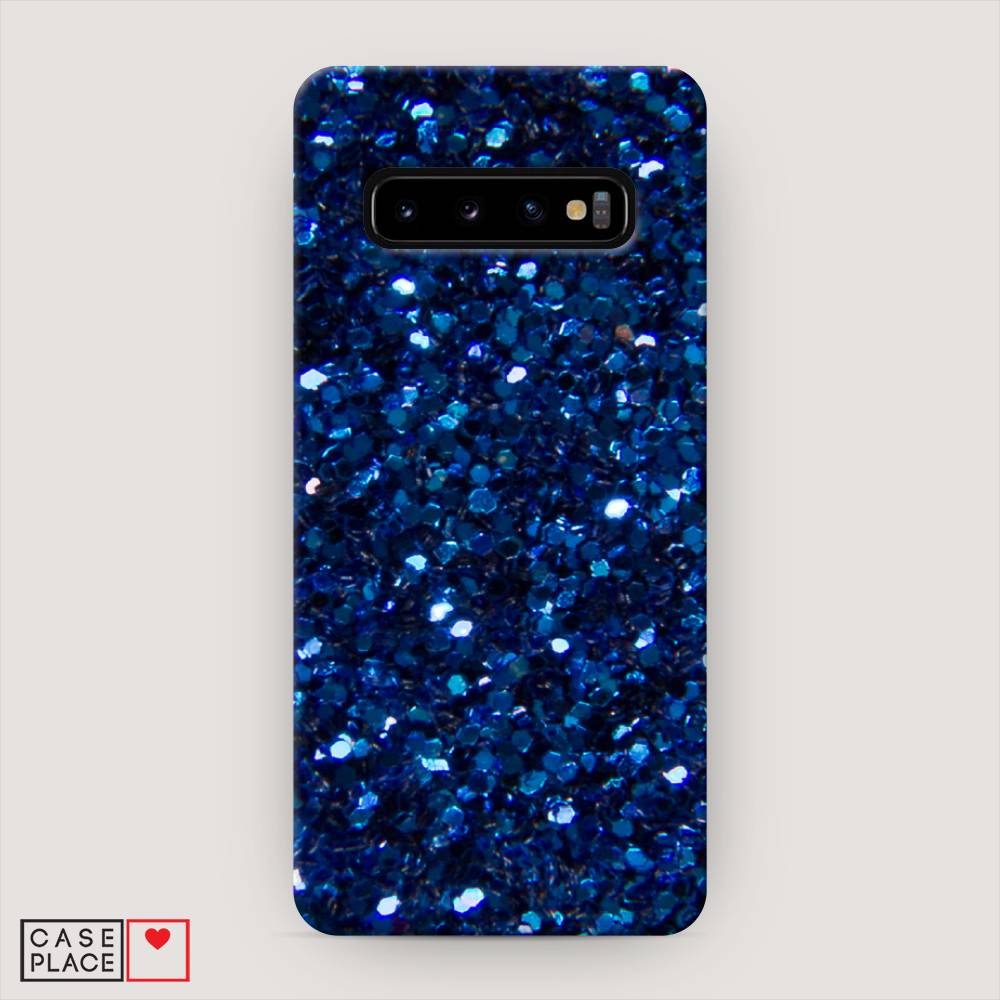 

Пластиковый чехол "Синие блестки рисунок" на Samsung Galaxy S10