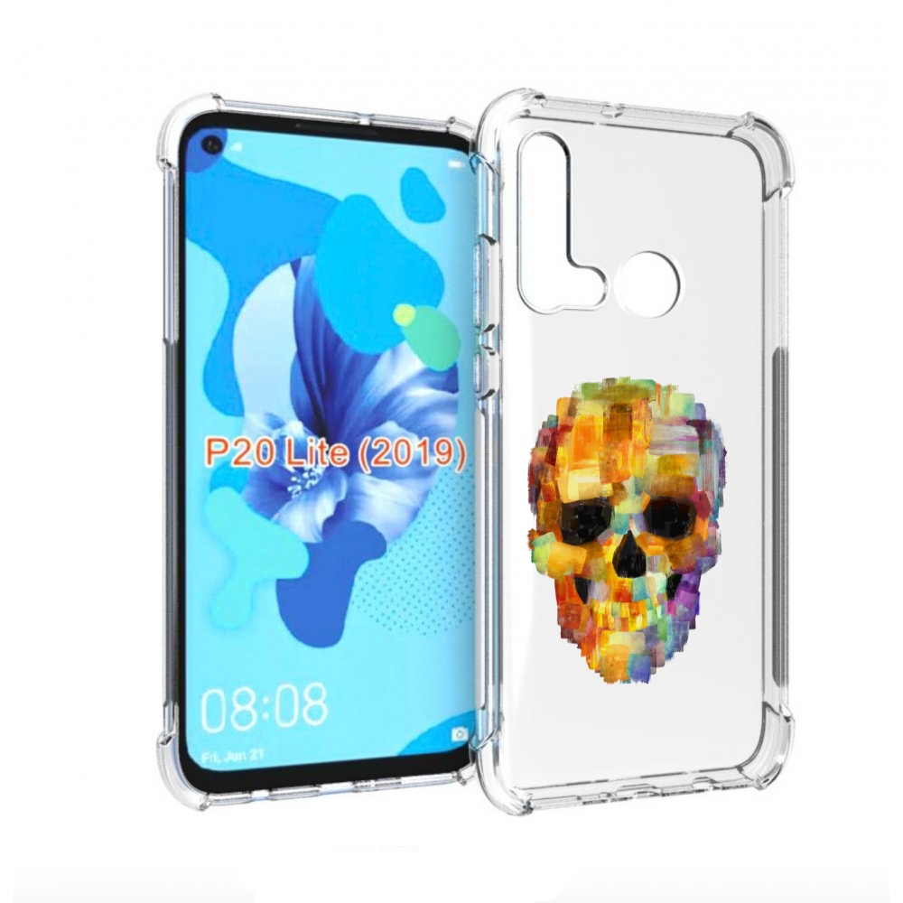 

Чехол бампер MyPads нарисованный череп для Huawei P20 Lite (2019, Прозрачный, Tocco