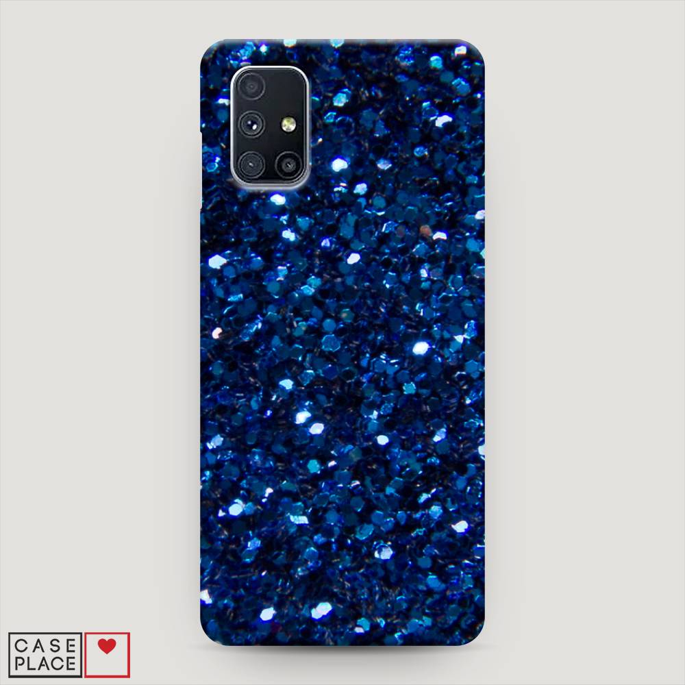 

Пластиковый чехол "Синие блестки рисунок" на Samsung Galaxy M51