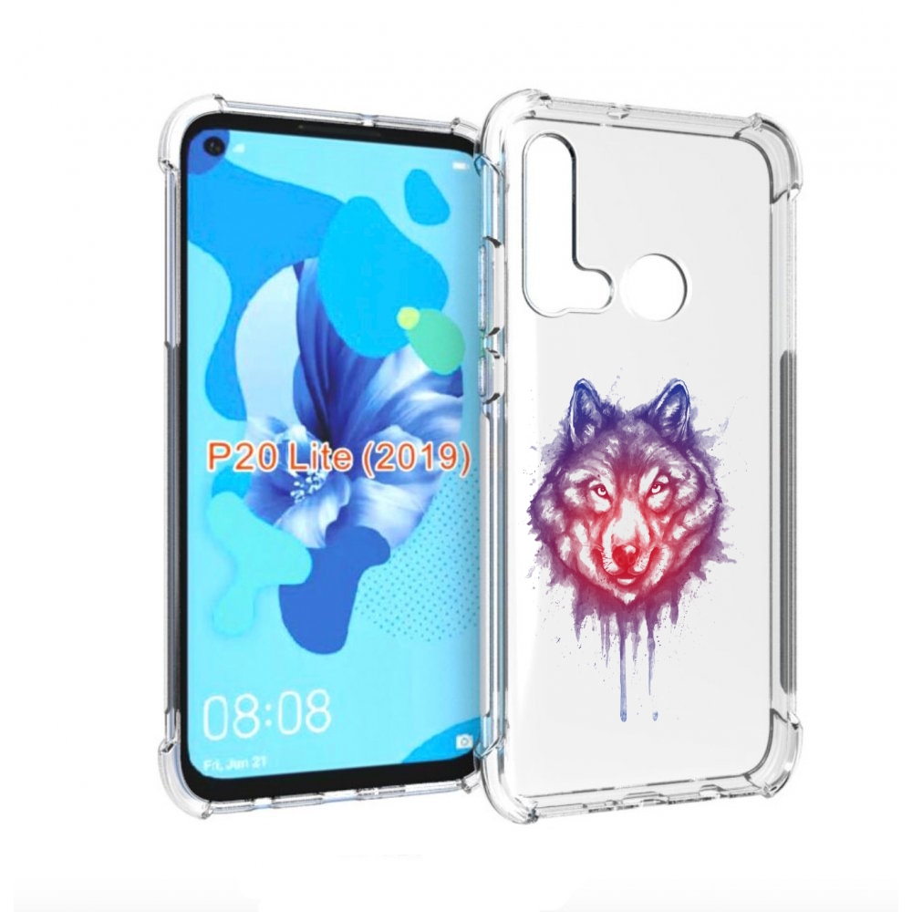 

Чехол бампер MyPads пушистый волк для Huawei P20 Lite (2019)., Прозрачный, Tocco