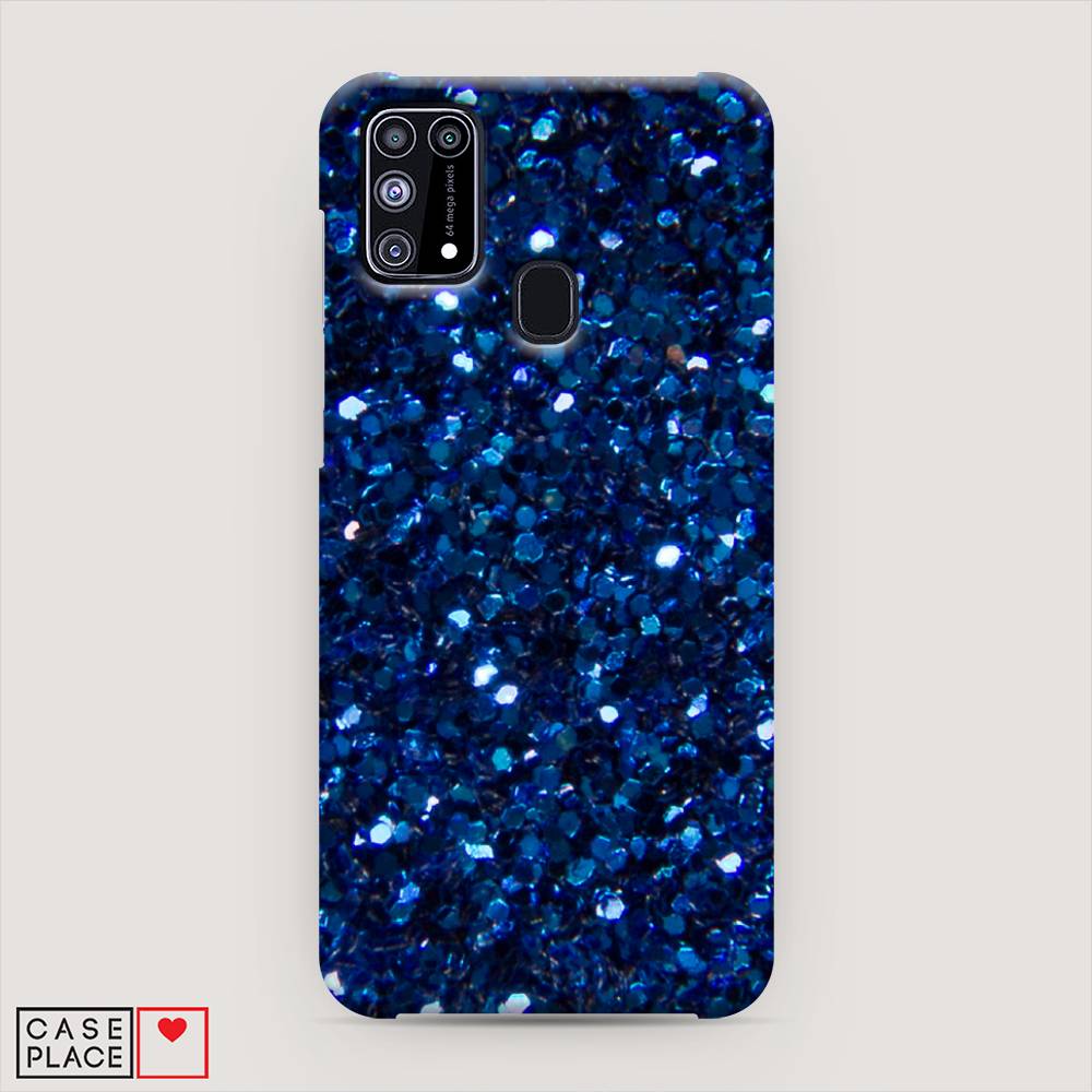 

Пластиковый чехол "Синие блестки рисунок" на Samsung Galaxy M31