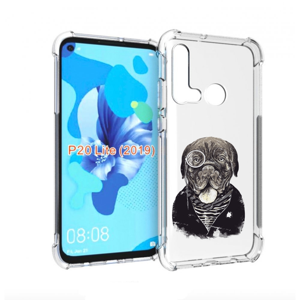 

Чехол бампер MyPads солидный песик для Huawei P20 Lite (2019)., Прозрачный, Tocco