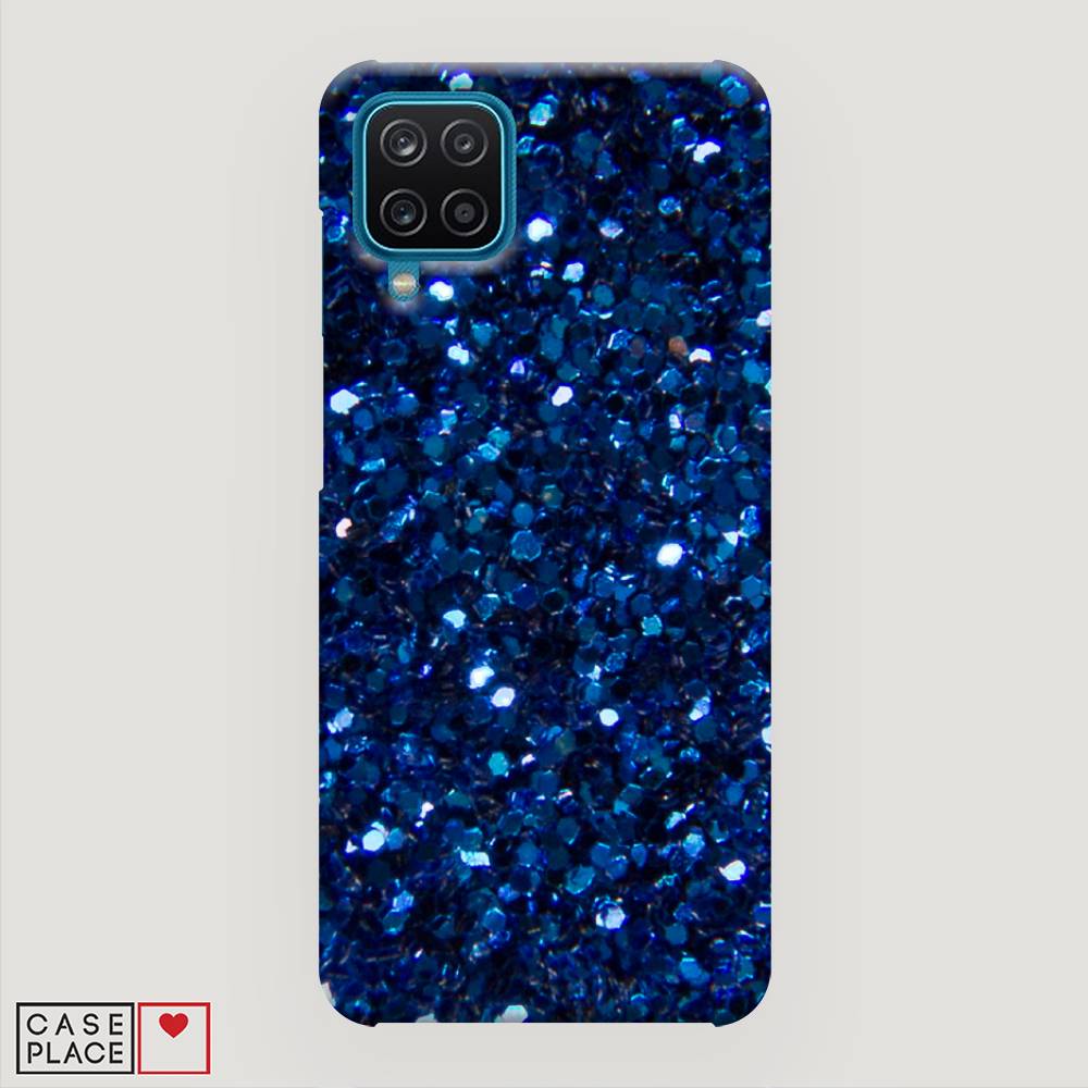 

Пластиковый чехол "Синие блестки рисунок" на Samsung Galaxy M12