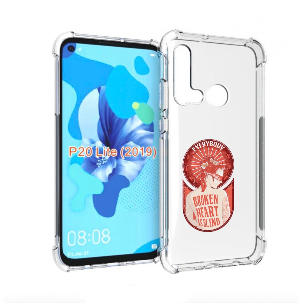 

Чехол бампер MyPads девушка разбитое сердце для Huawei P20 Lite, Прозрачный, Tocco