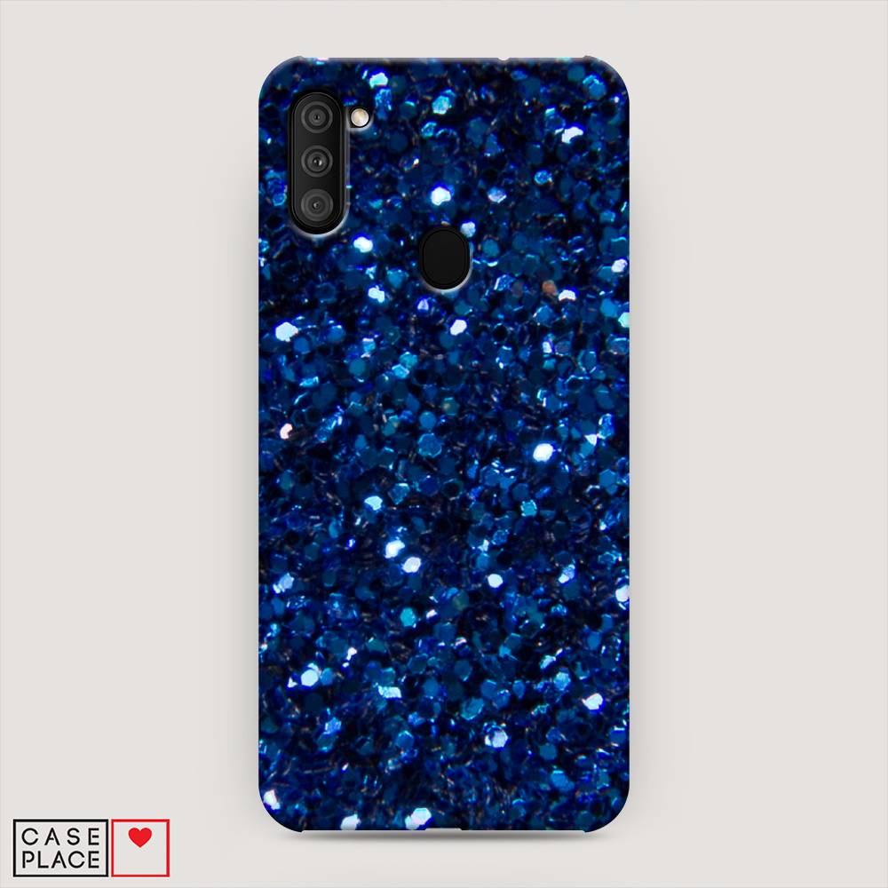 

Пластиковый чехол "Синие блестки рисунок" на Samsung Galaxy M11