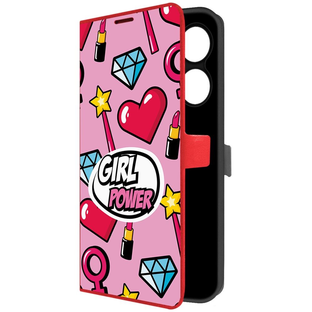 

Чехол-книжка Krutoff Eco Book для TECNO Spark 20С Girl Power (красный)