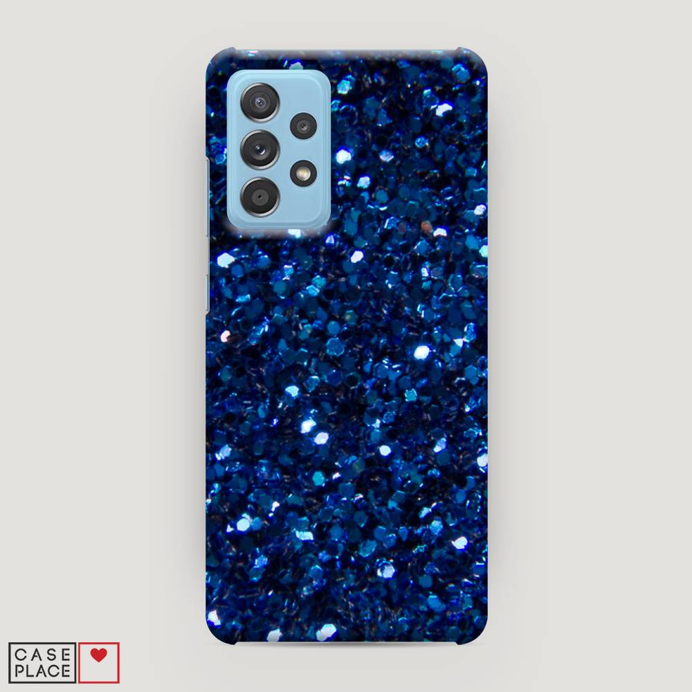 

Пластиковый чехол "Синие блестки рисунок" на Samsung Galaxy A52