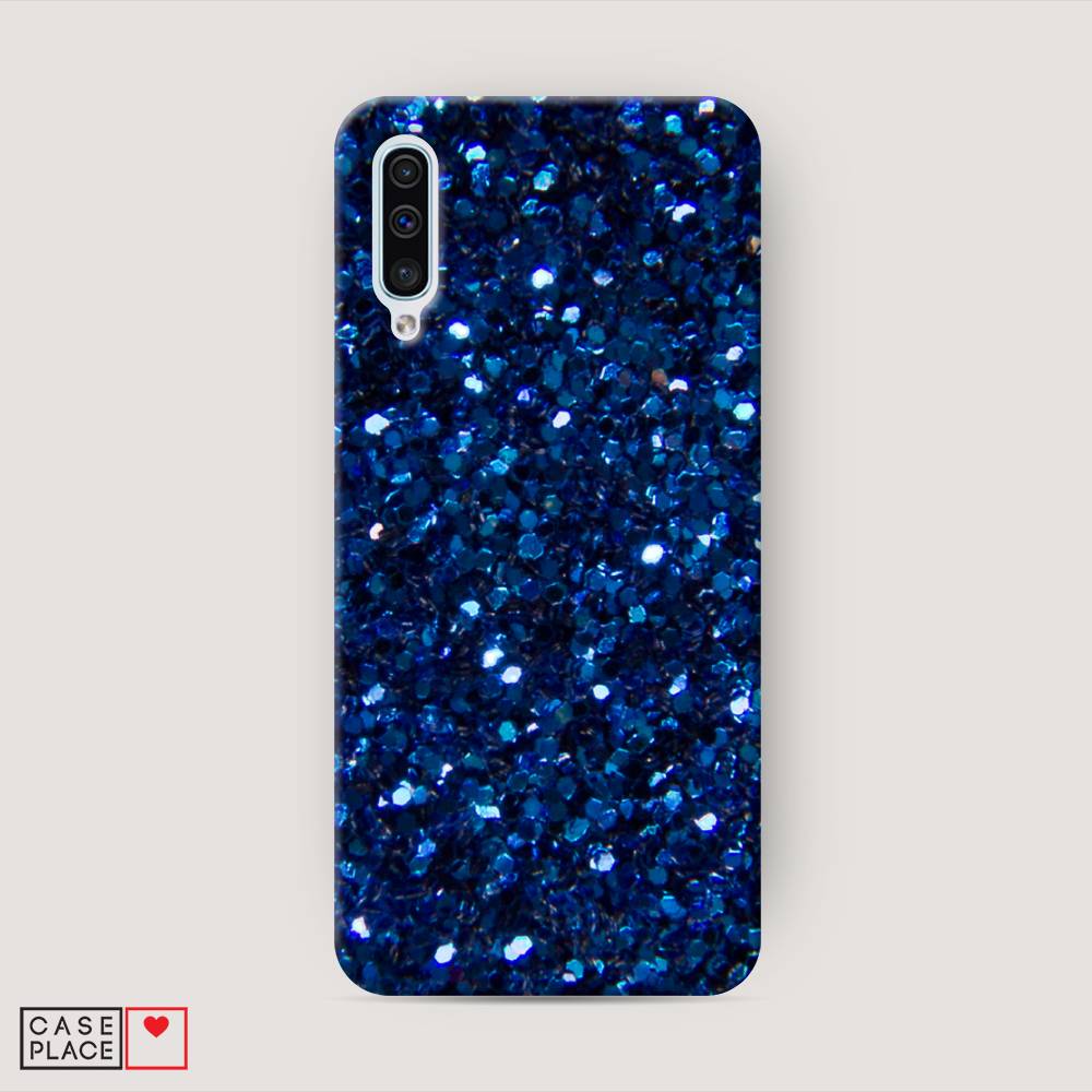 

Пластиковый чехол "Синие блестки рисунок" на Samsung Galaxy A50