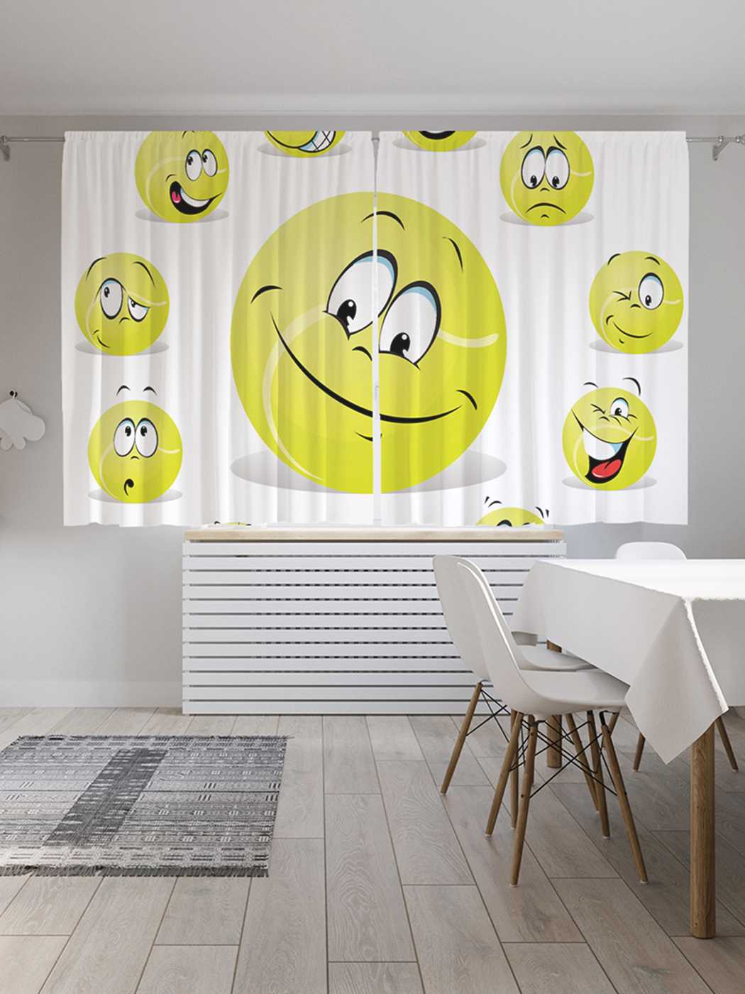 

Шторы JoyArty c фотопечатью "Эмоциональные мячи" из сатена, 290х180 см, Эмоциональные мячи