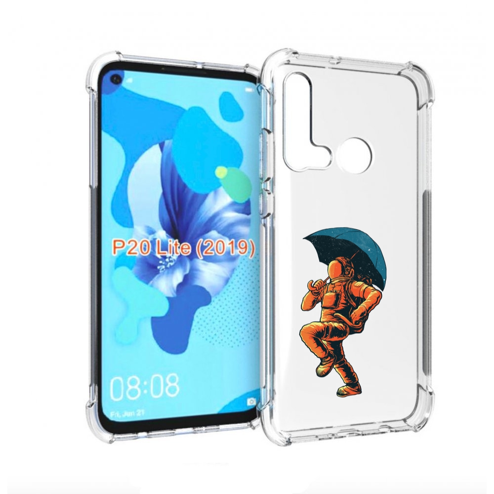 

Чехол бампер MyPads шагающий космонавт с зонтом для Huawei P20 L, Прозрачный, Tocco