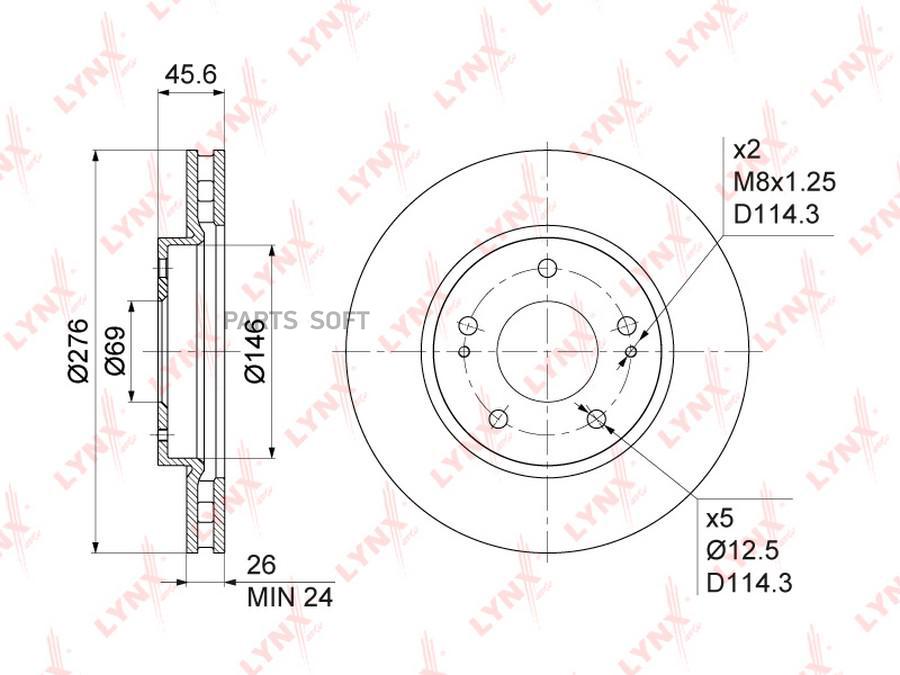 

Диск торм.пер.MITSUBISHI Lancer(CY/X) 1.5-2.0 08=>