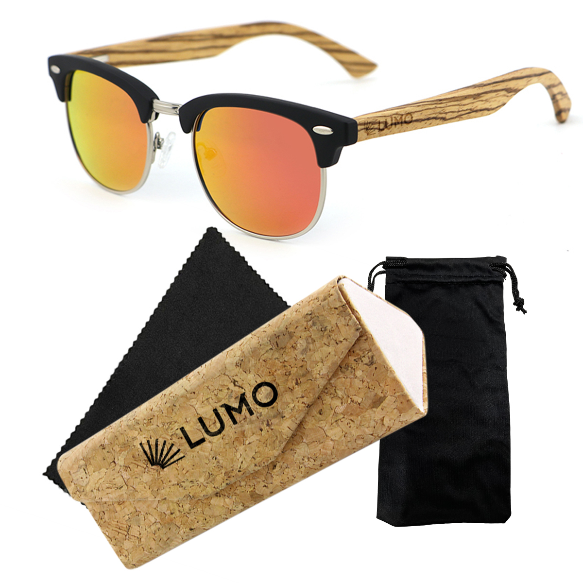 Солнцезащитные очки унисекс Lumo LU1005BPZ-10 оранжевые