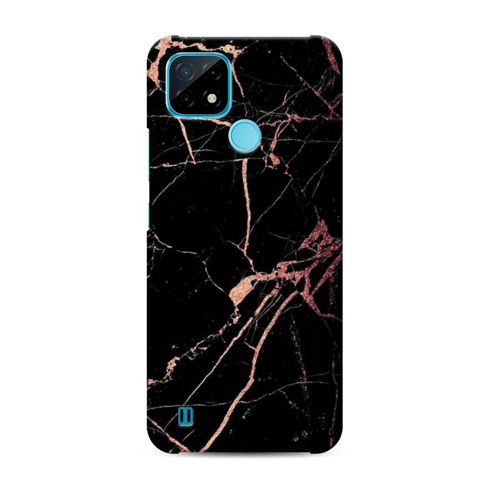 фото Пластиковый чехол "мрамор розовое золото" на realme c21 awog